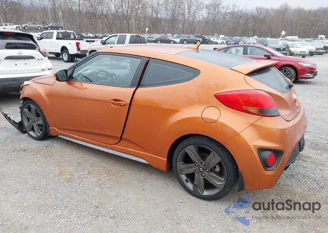 2014 Hyundai Veloster Turbo W/Black z USA, uszkodzony, nr VIN KMHTC6AE4EU200540